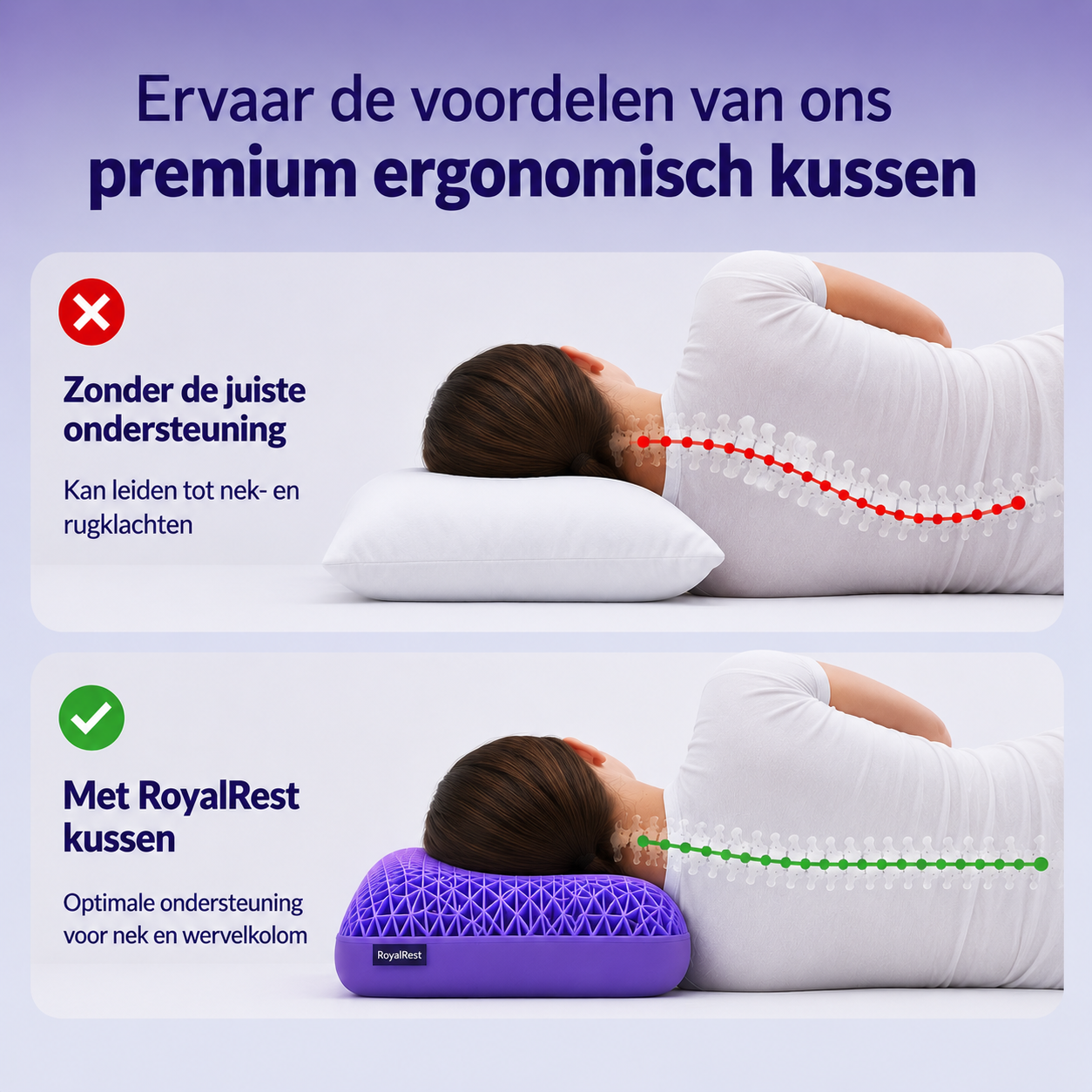 RoyalRest™ Premium Orthopedisch Kussen