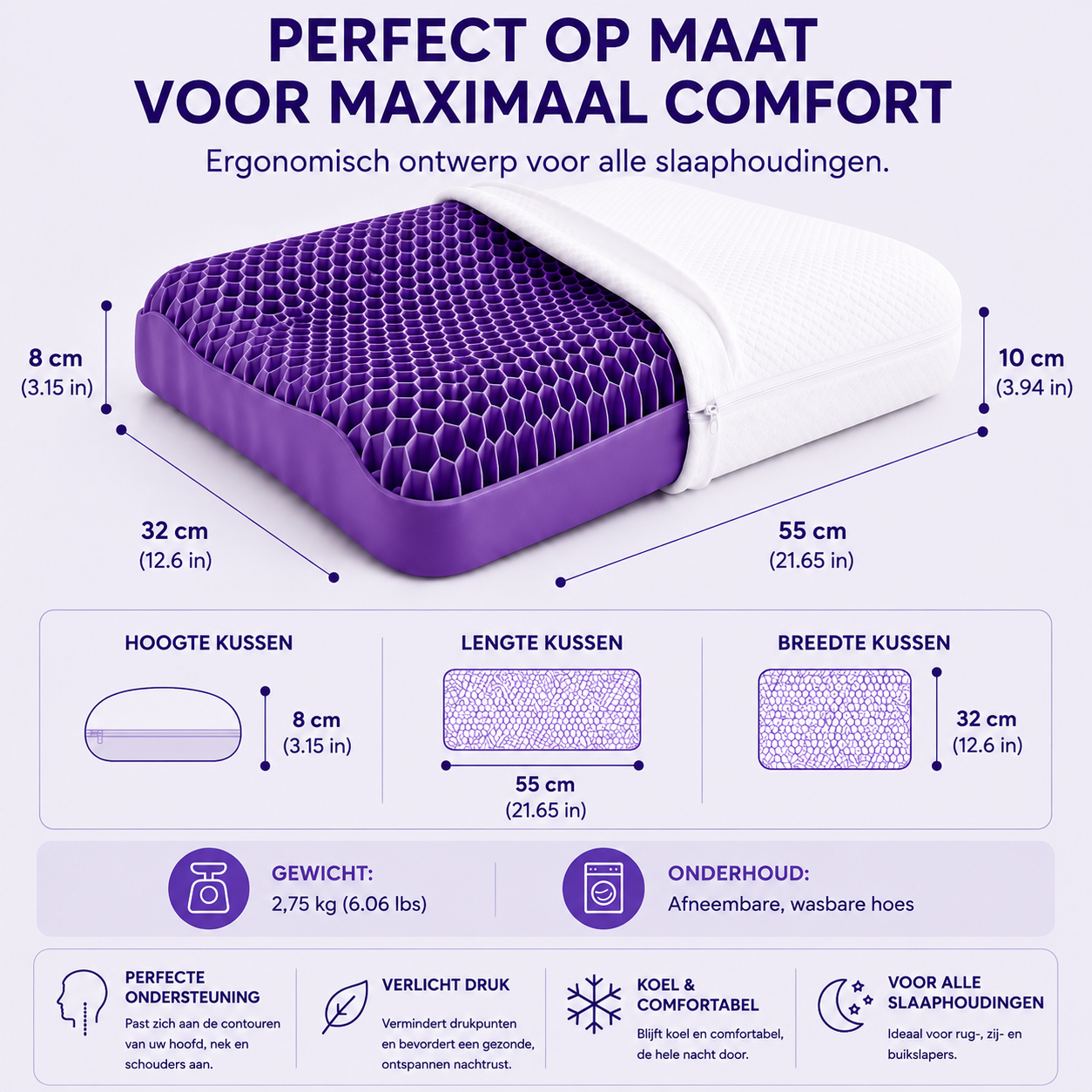 RoyalRest™ Premium Orthopedisch Kussen